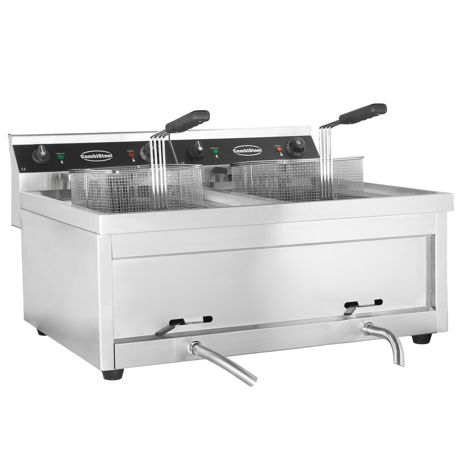 Combisteel Electric Counter Fryer 2x12L, 2x6kW Double Tank 2