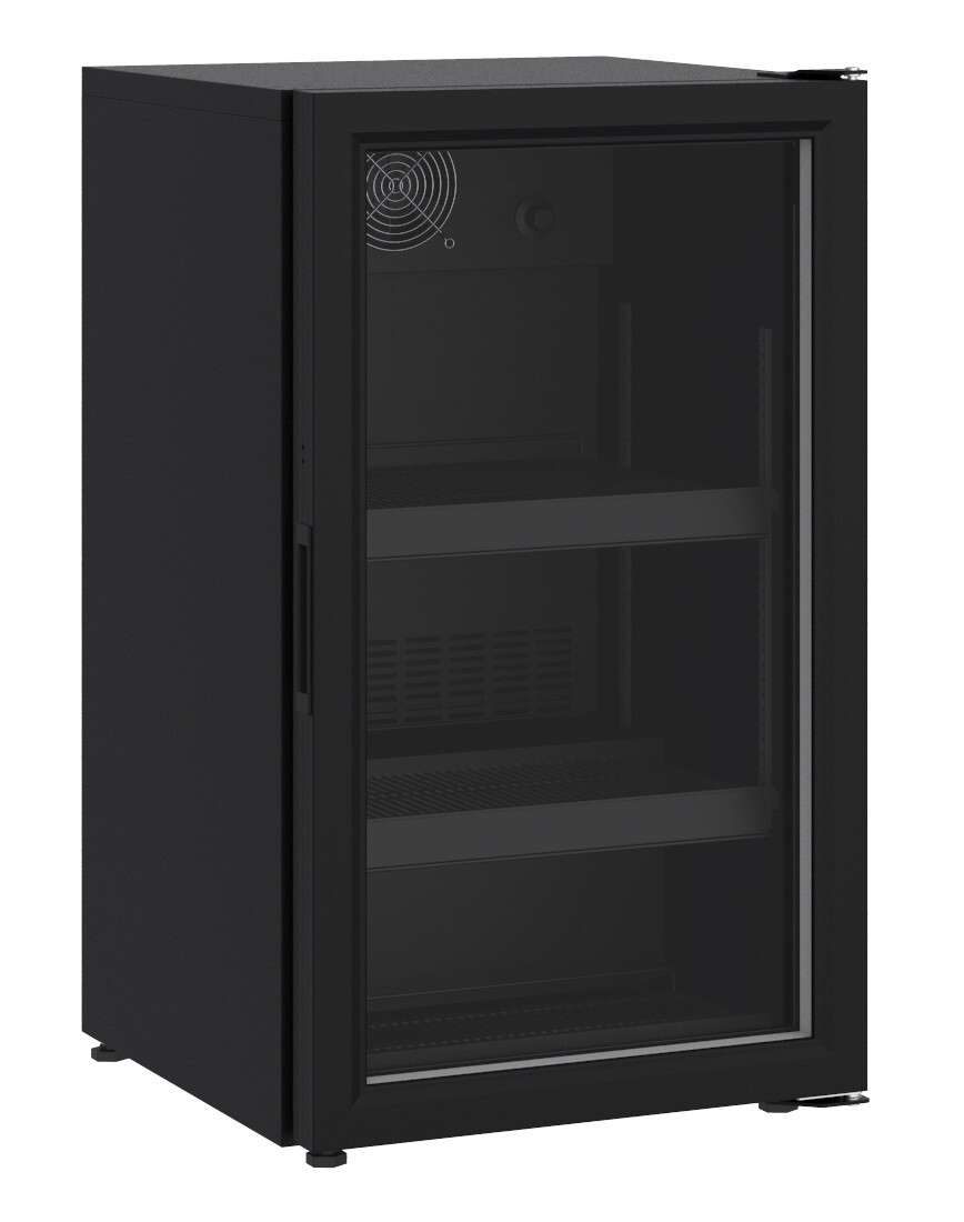 Combisteel Glass Door Countertop Refrigerator 136L Black 1