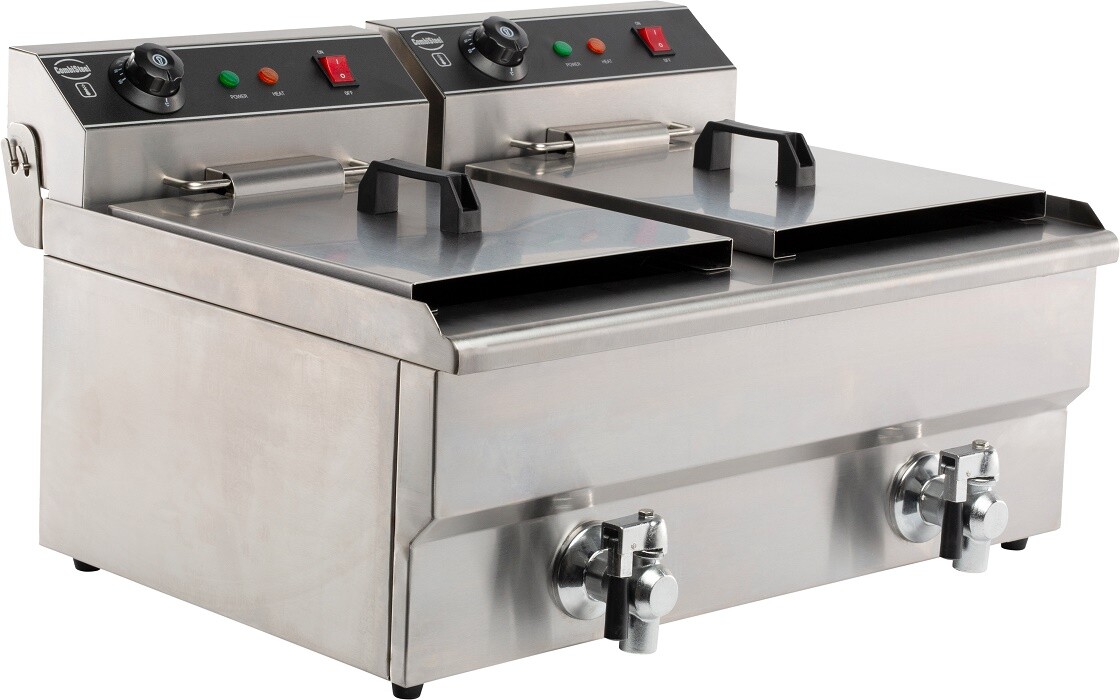 Combisteel Electric Counter Fryer 2x8L, 6.6kW Dual Zone 1