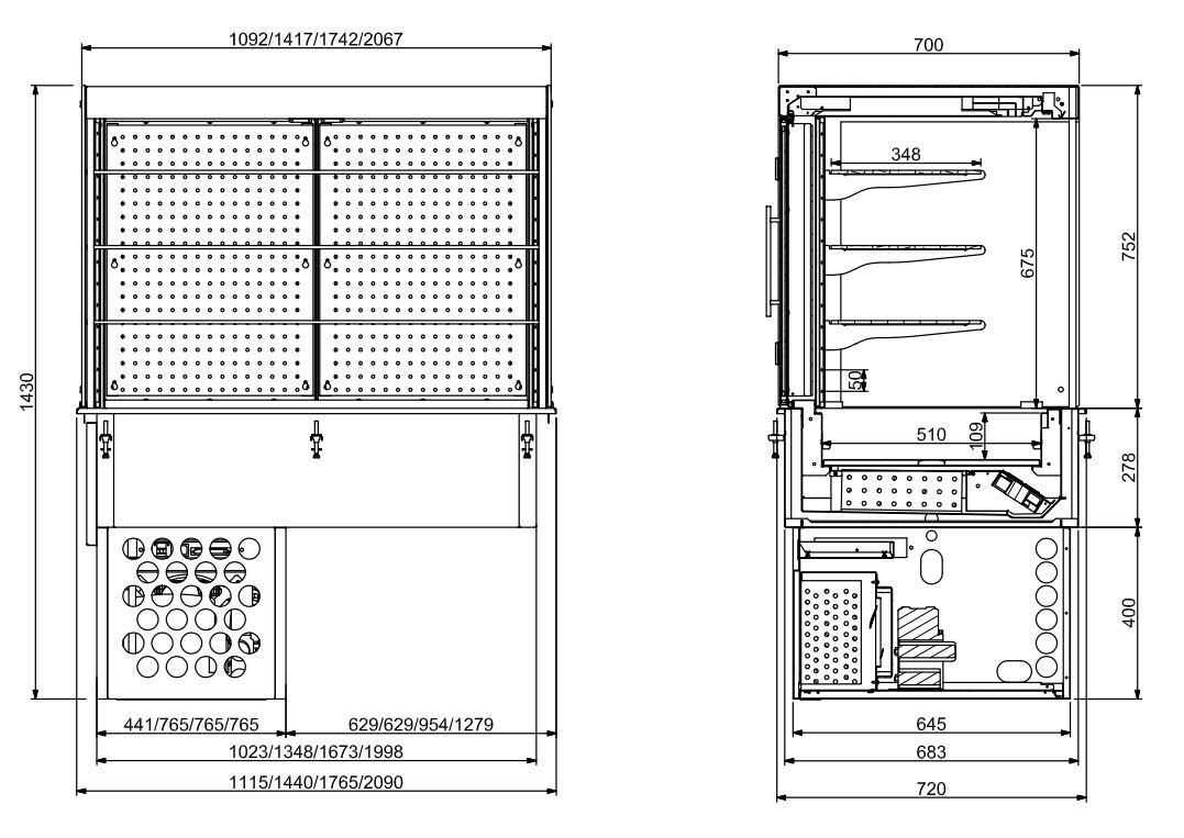 Combisteel Drop-In Refrigerated Display 4/1 GN, LED Lighting 2