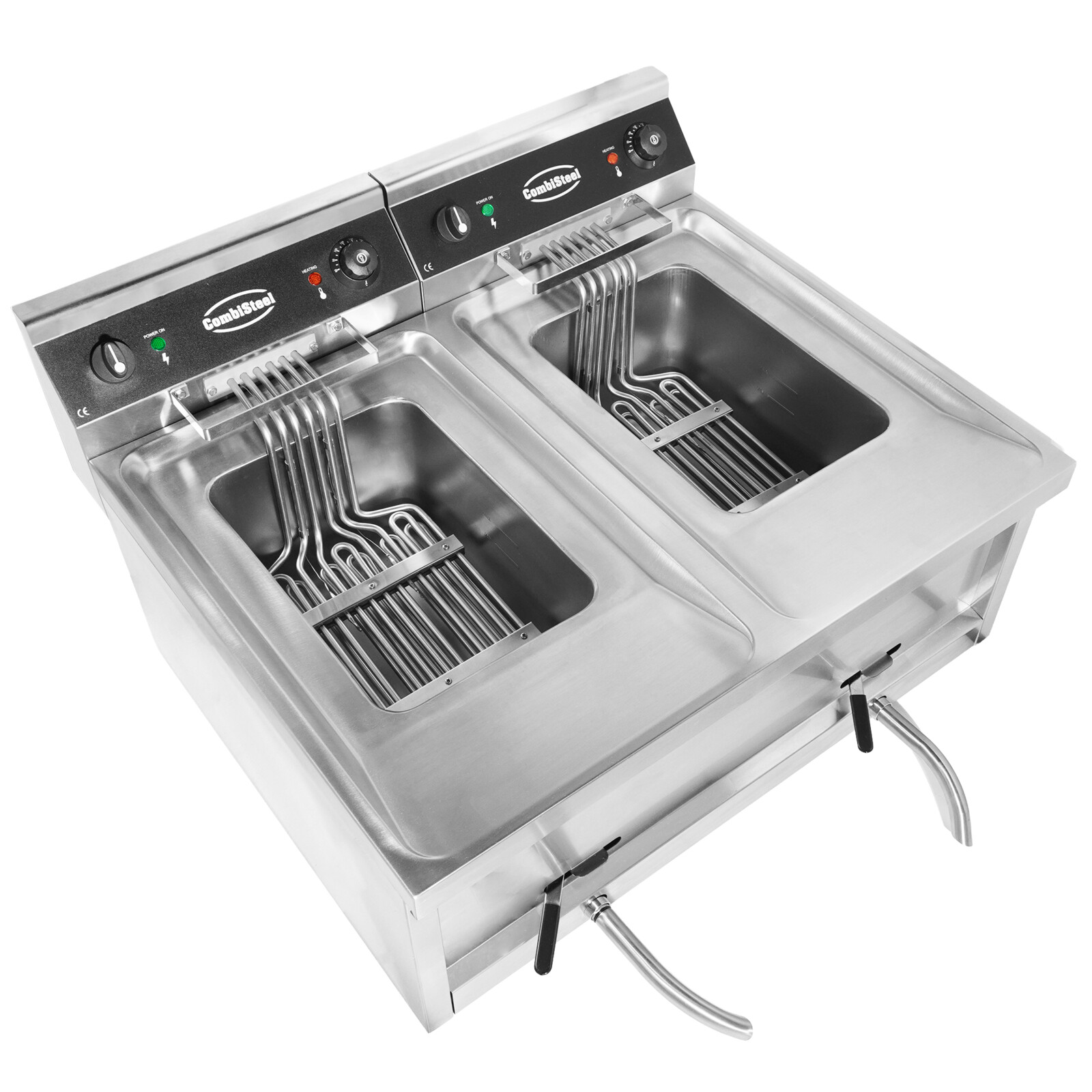 Combisteel Electric Counter Fryer 2x12L, 2x9kW Double Tank 3