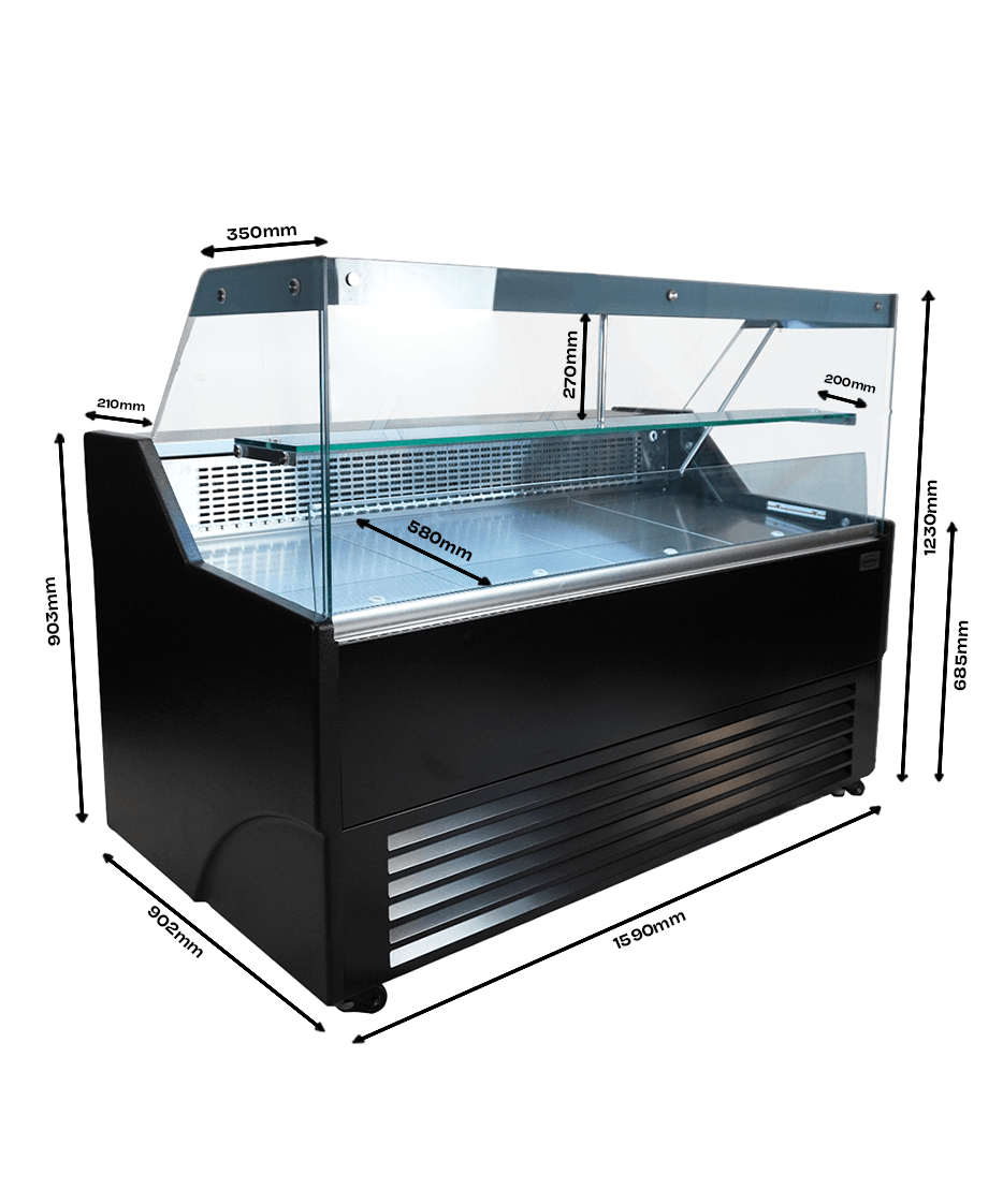 Combisteel Wesley Cold Display 1.5m, 130L, LED Lighting 2