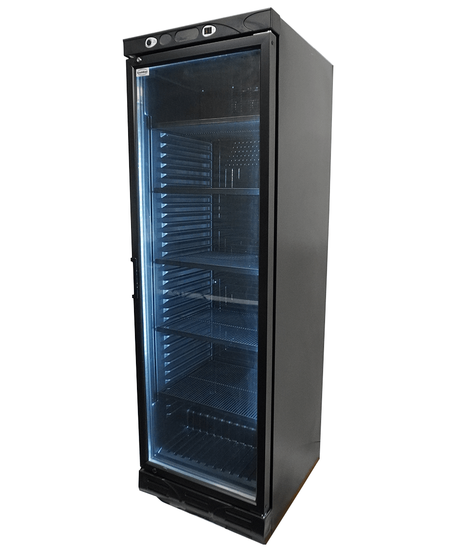 Combisteel Glass Door Refrigerator 382L Black, Static Cooling 2