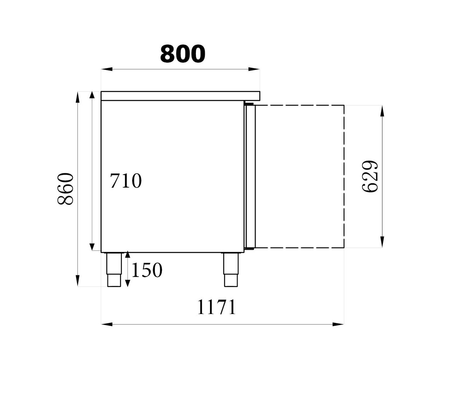 Combisteel Refrigerated Bakery Counter 3 Doors, 635L, Digital 2