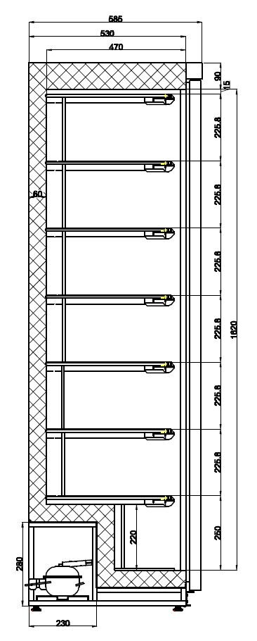 Combisteel White Single Door Freezer 340L, Manual Defrost HF400 2