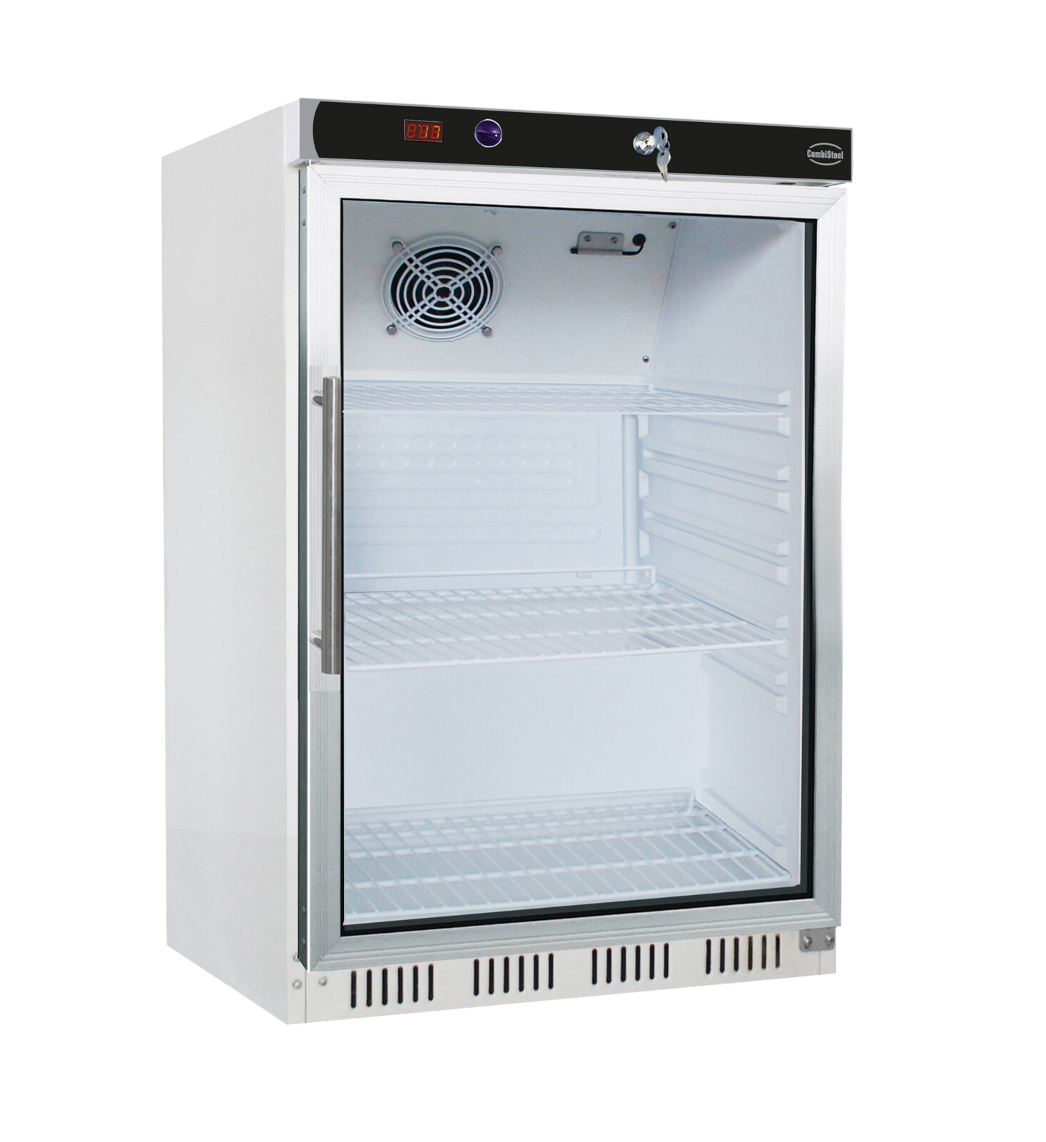 Combisteel HR200 Glass Door Refrigerator 130L, Tabletop 1