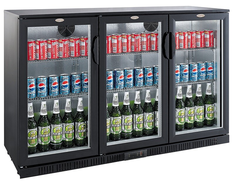Combisteel Black Backbar Cooler 3 Door, 330L Capacity 1