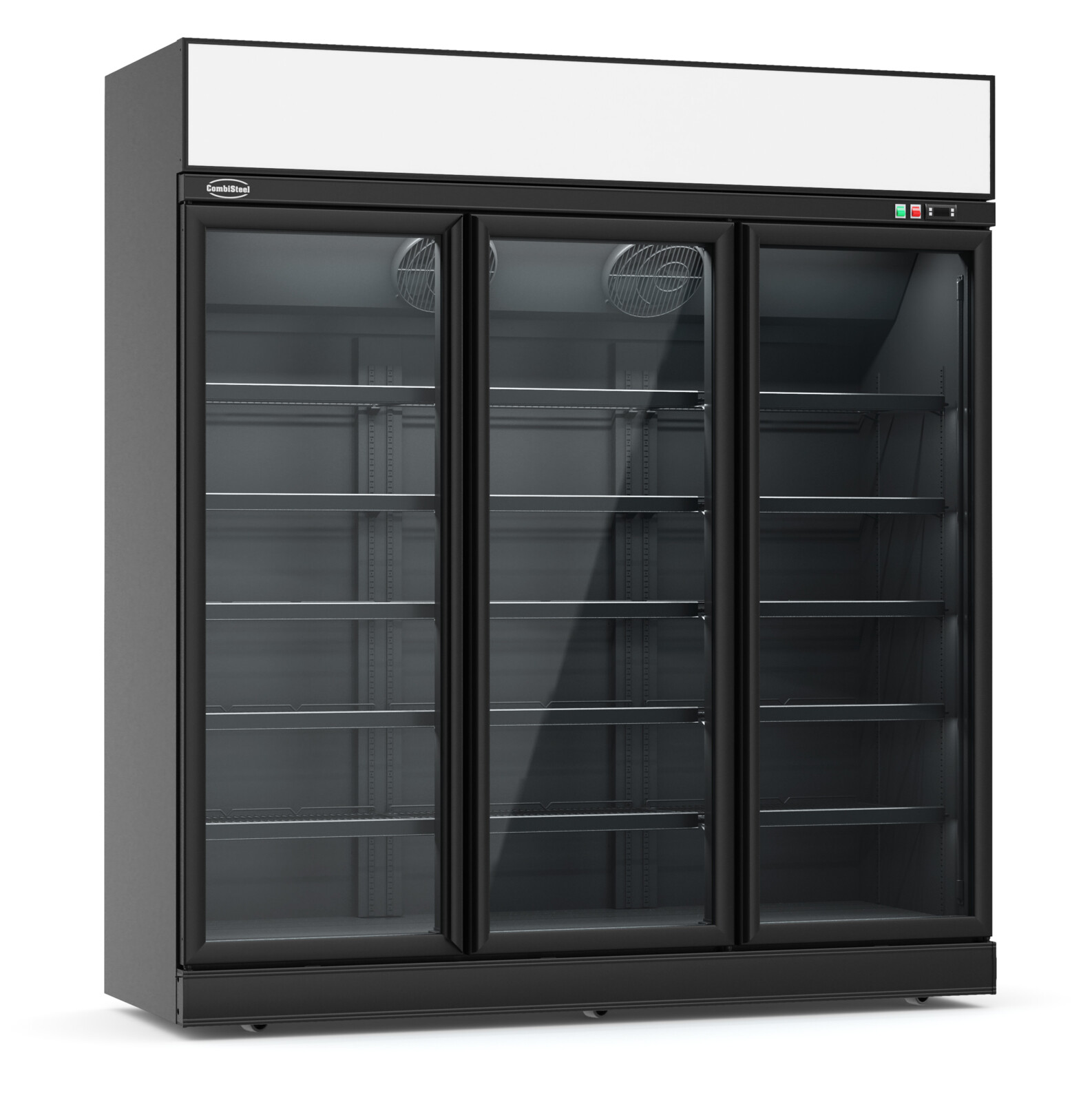Combisteel 3 Glass Door Refrigerator INS-1530R BL, 1530L, Black 1