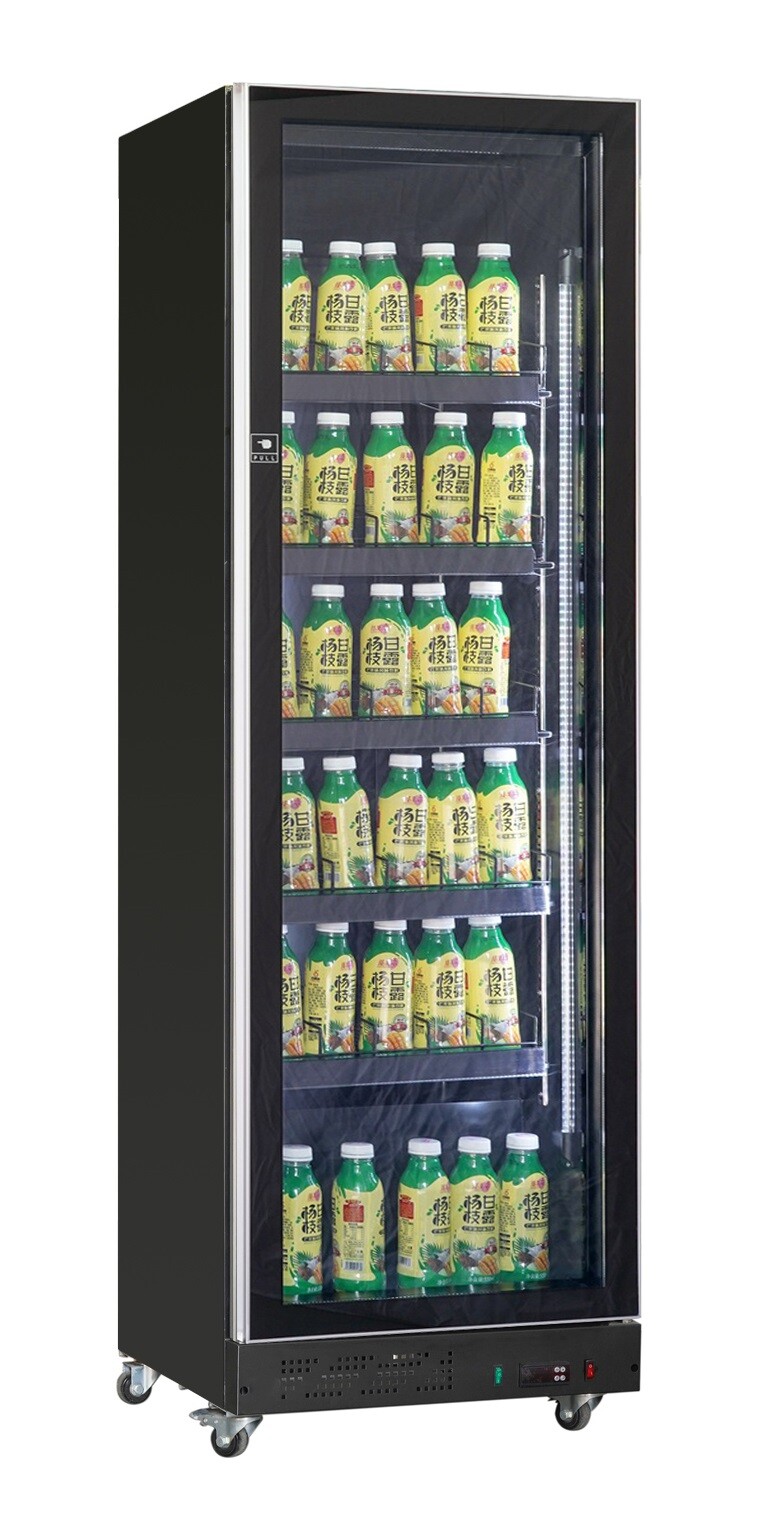 Combisteel Glass Door Refrigerator 387L, Mobile, Ventilated Cooling 1