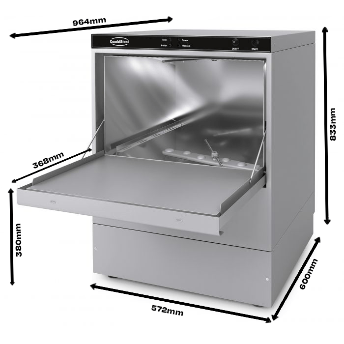 Combisteel Entry Dishwasher Front Loader 500-230, 30 Baskets/Hour 2