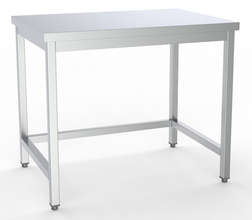 Combisteel Worktable 2000x600mm, Open Frame, Stainless Steel 1