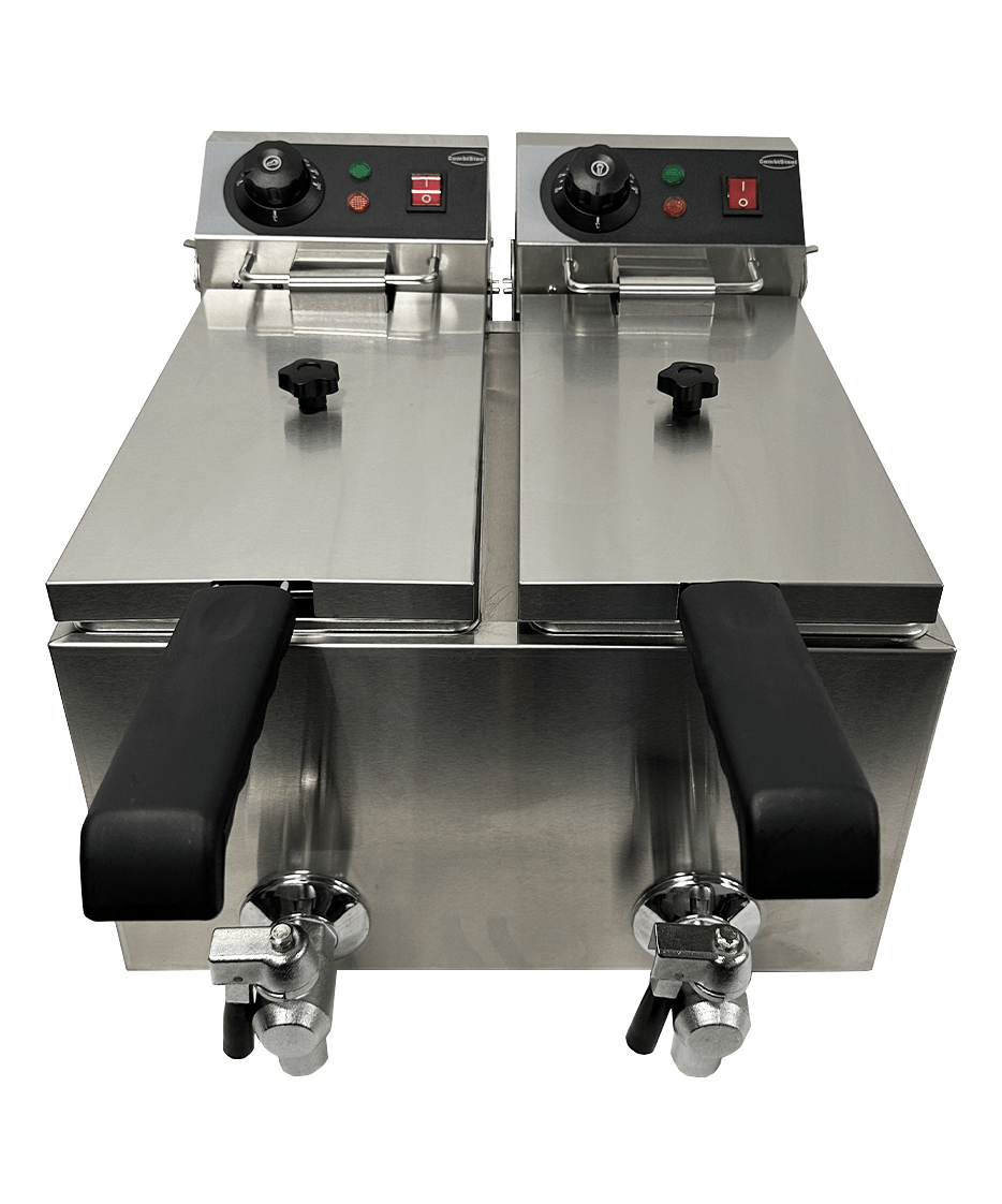 Combisteel Electric Counter Fryer 2x4L, Dual Zone, 4kW Tabletop 2