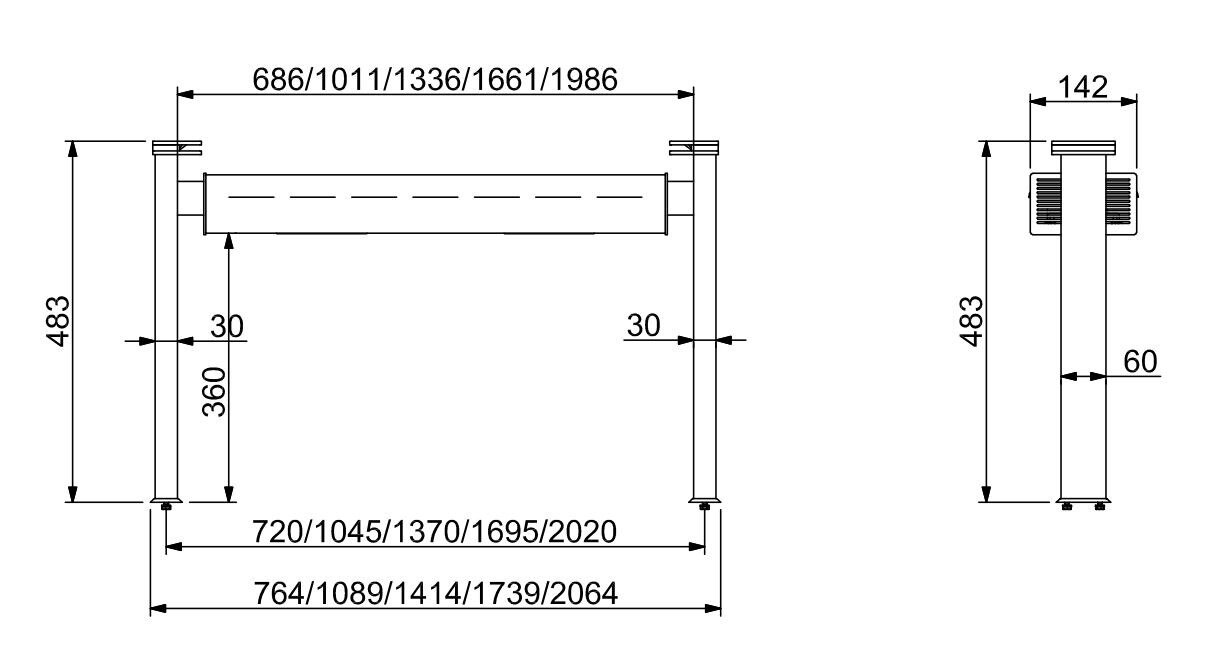 Combisteel Lighting Bar with Ceramic Heating 4/1 GN, 1.3 kW 2