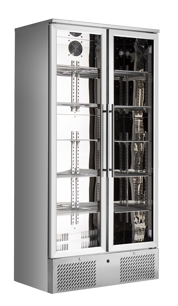 Combisteel Backbar Cooler High 458L Stainless Steel 2-Door 2