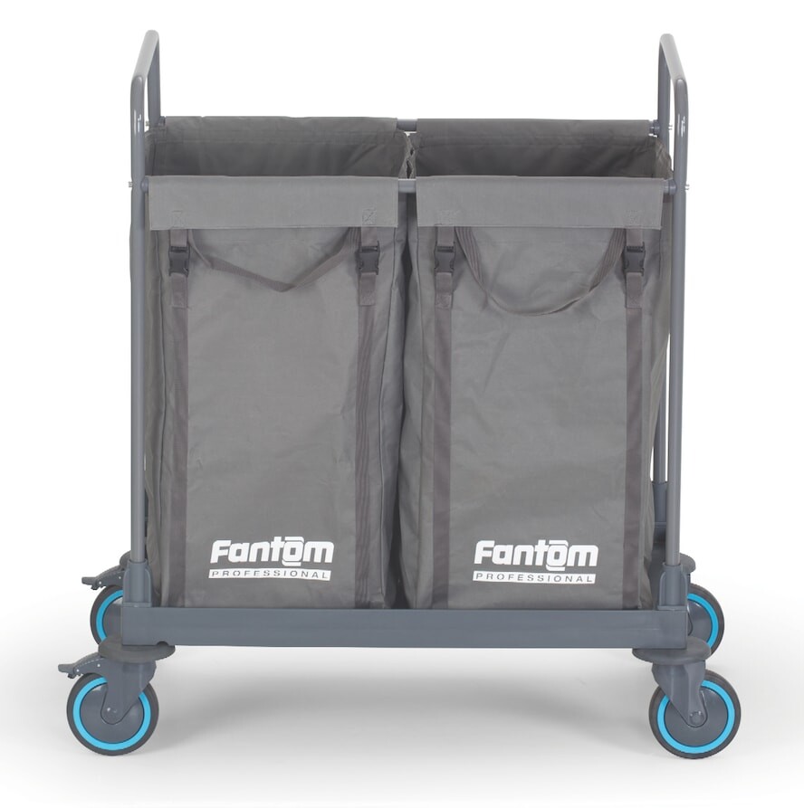 Procart 62 Laundry Collecting Trolley with 2x125L Bags 3
