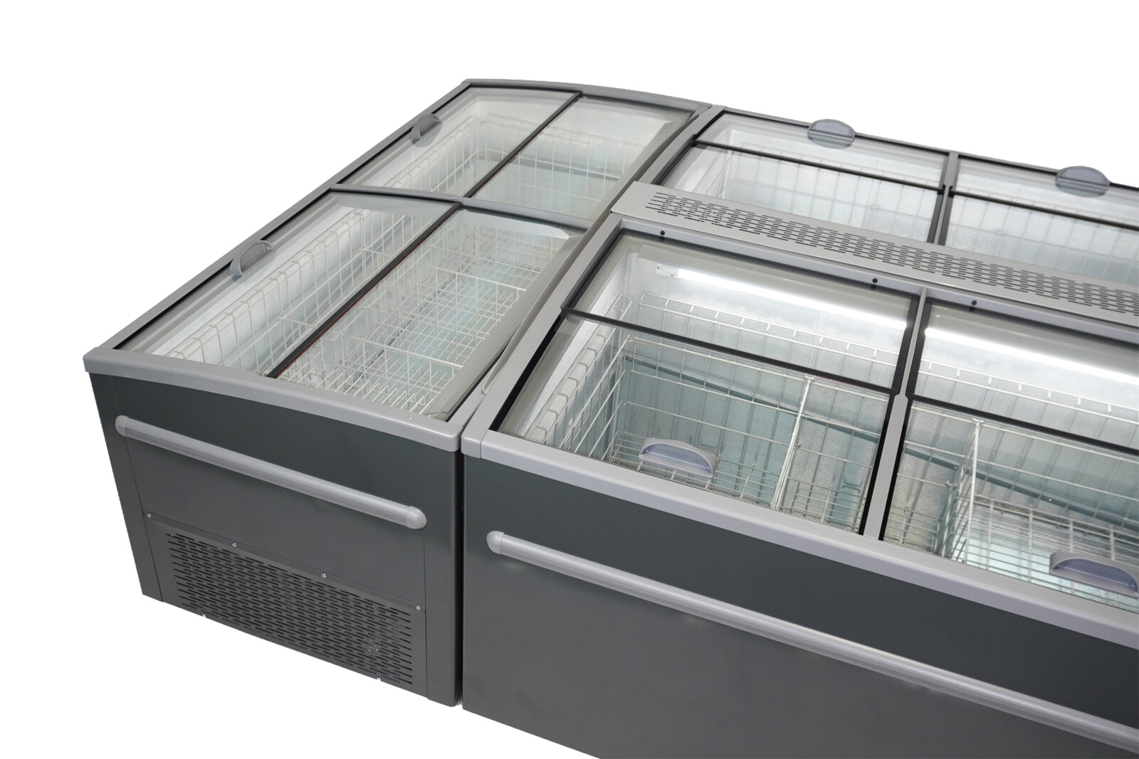 Combisteel Chest Freezer 530L, Glass Sliding Lids, Automatic Defrost 6