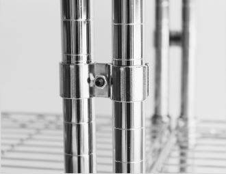 Creative Kitchen Chrome Pole Clamps Set of 2 for Shelving Units 2