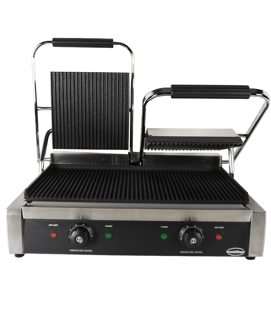 Combisteel Contact Grill Double Ribbed Plates, 3.6kW Electric 3