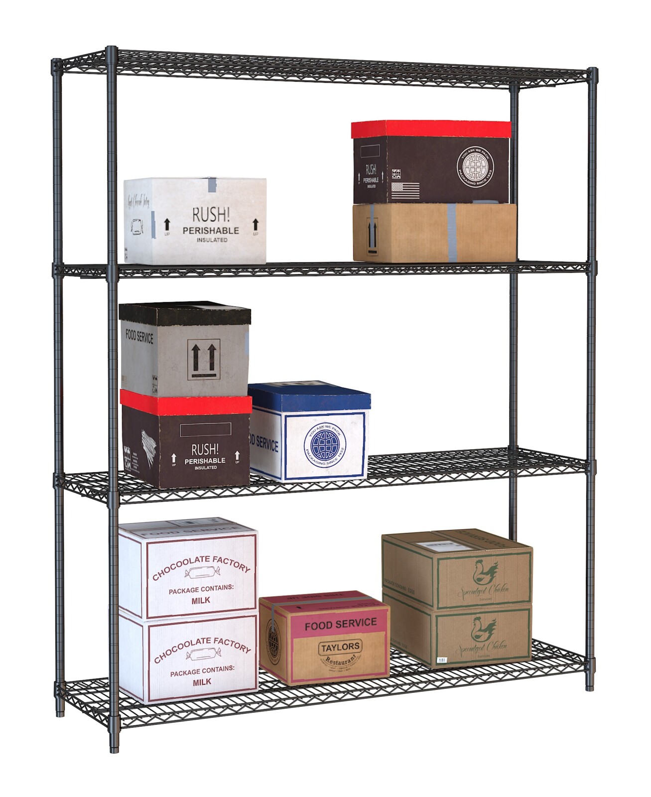 Creative Kitchen 4-Level Steel Shelf Unit 1500mm, 180kg Capacity 2