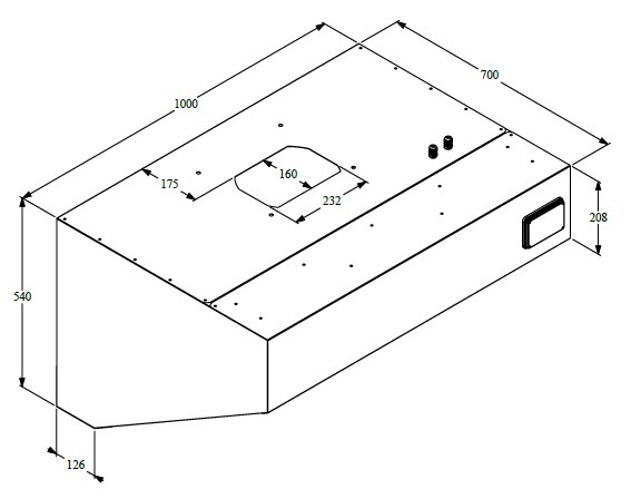 Combisteel Wall-Mounted Hood 1000mm, 900 m³/h Extraction 3
