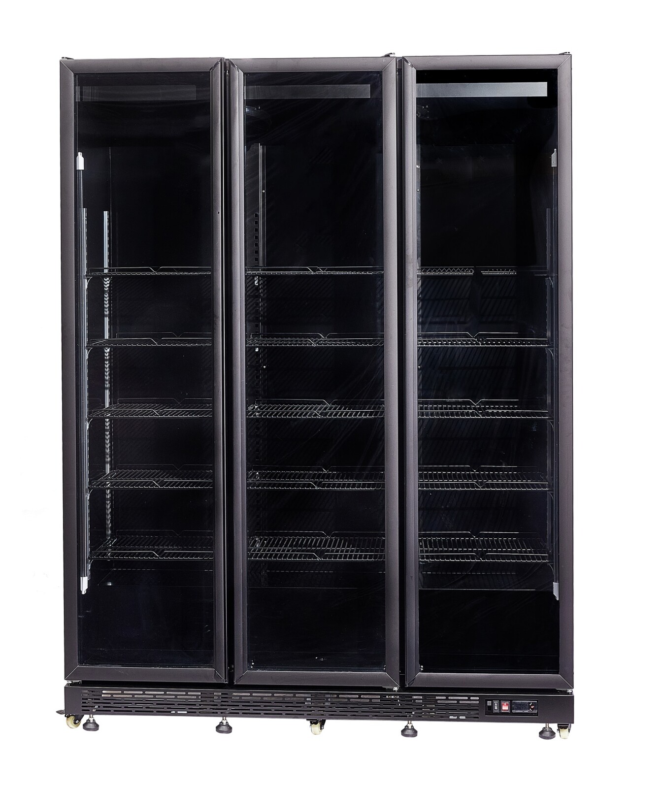 Combisteel NAP-1200 HT 3 Door Glass Display Refrigerator, 1200L, Black 3