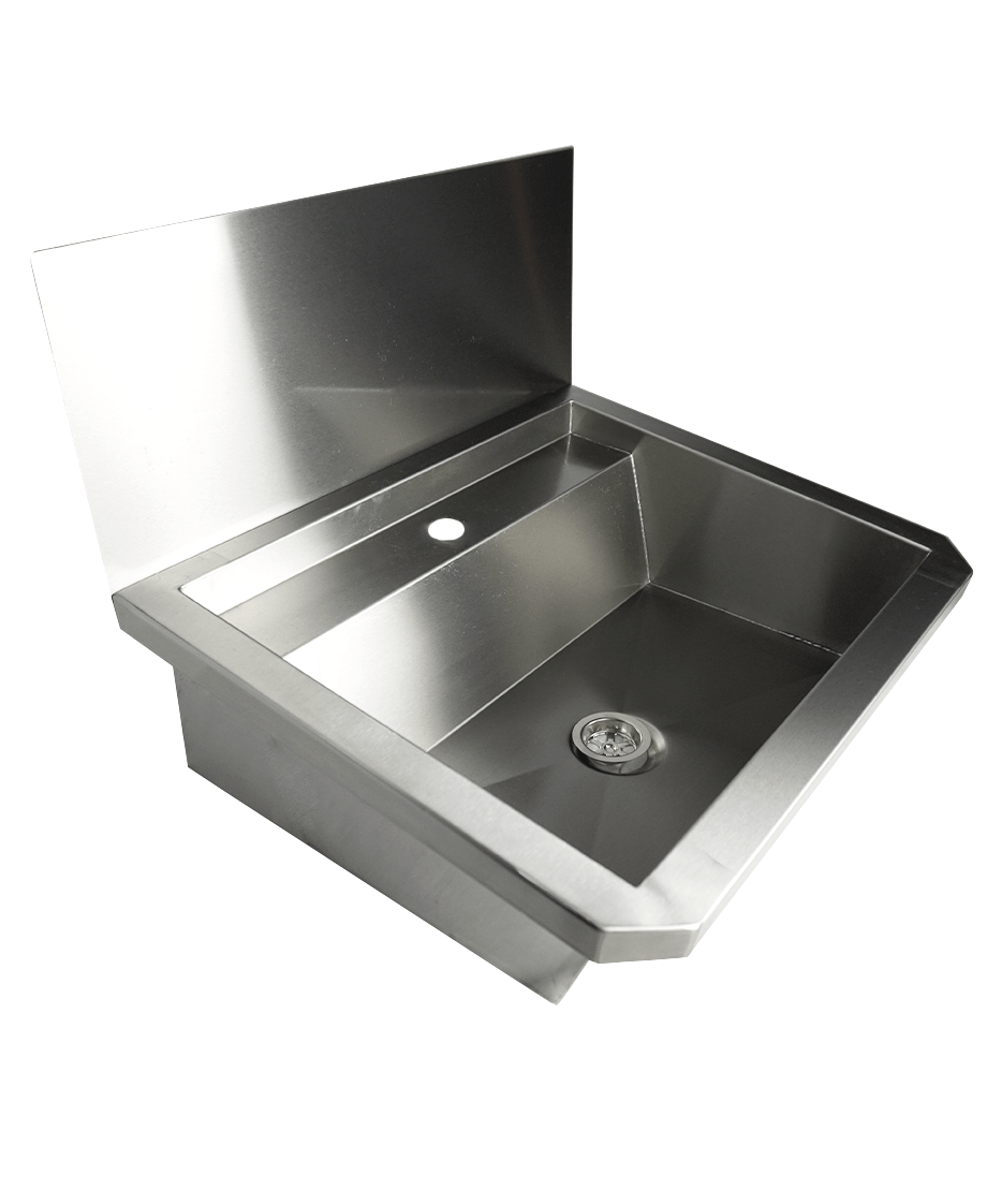 Combisteel Stainless Steel Wash Basin 600mm with Splash Shield 6
