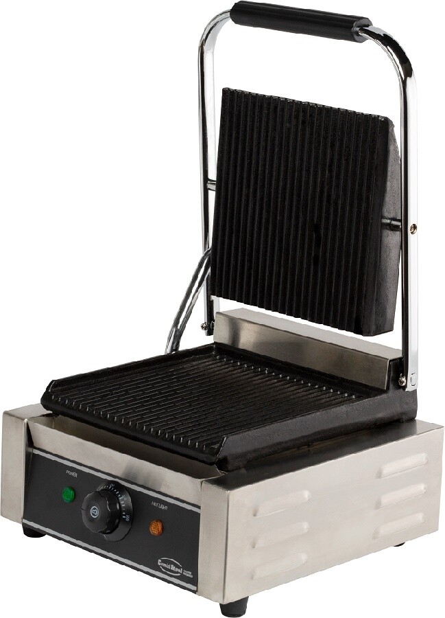 Combisteel Contact Grill Single 1.8kW Tabletop Ribbed 2