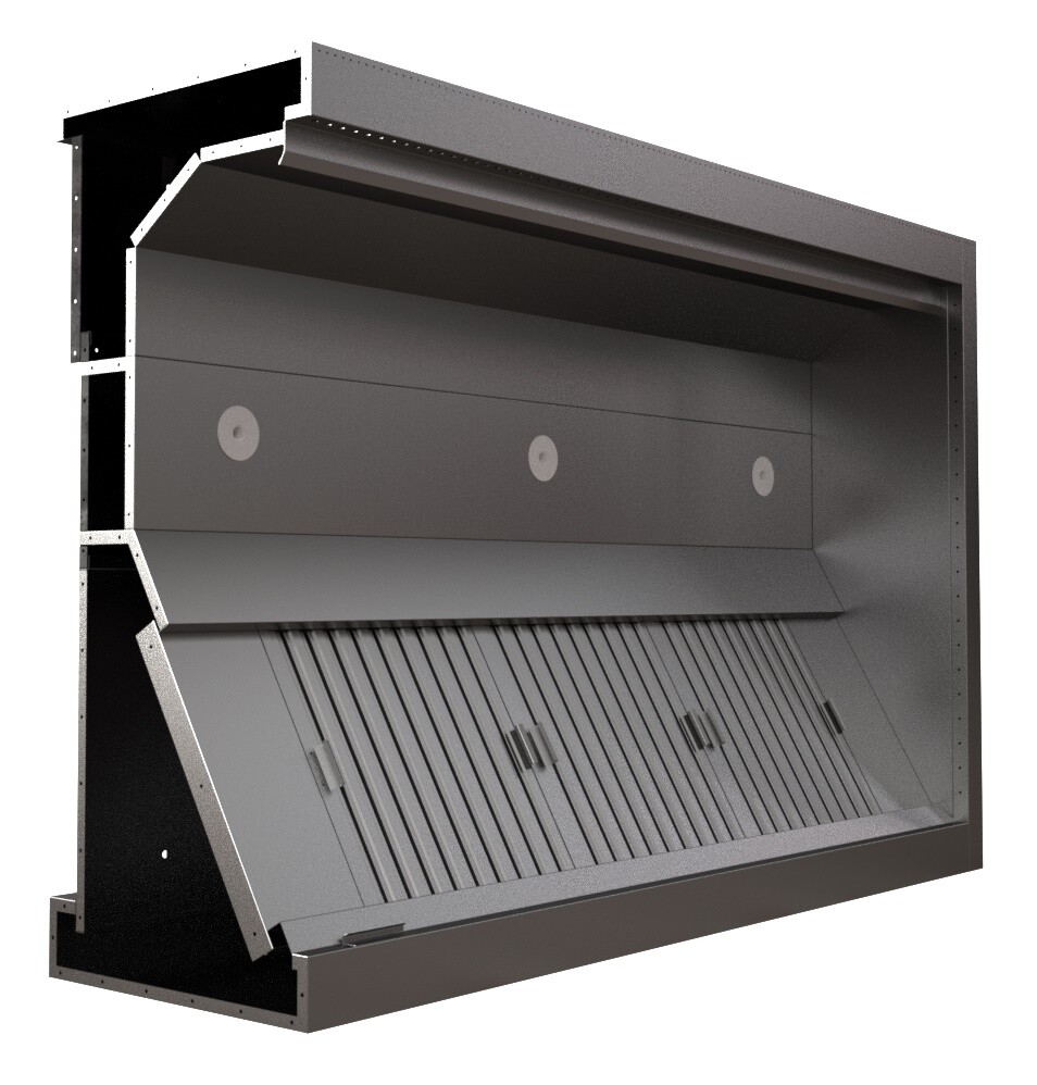 Combisteel 3000mm Induction Box Model with 5 Filters, Stainless Steel 3