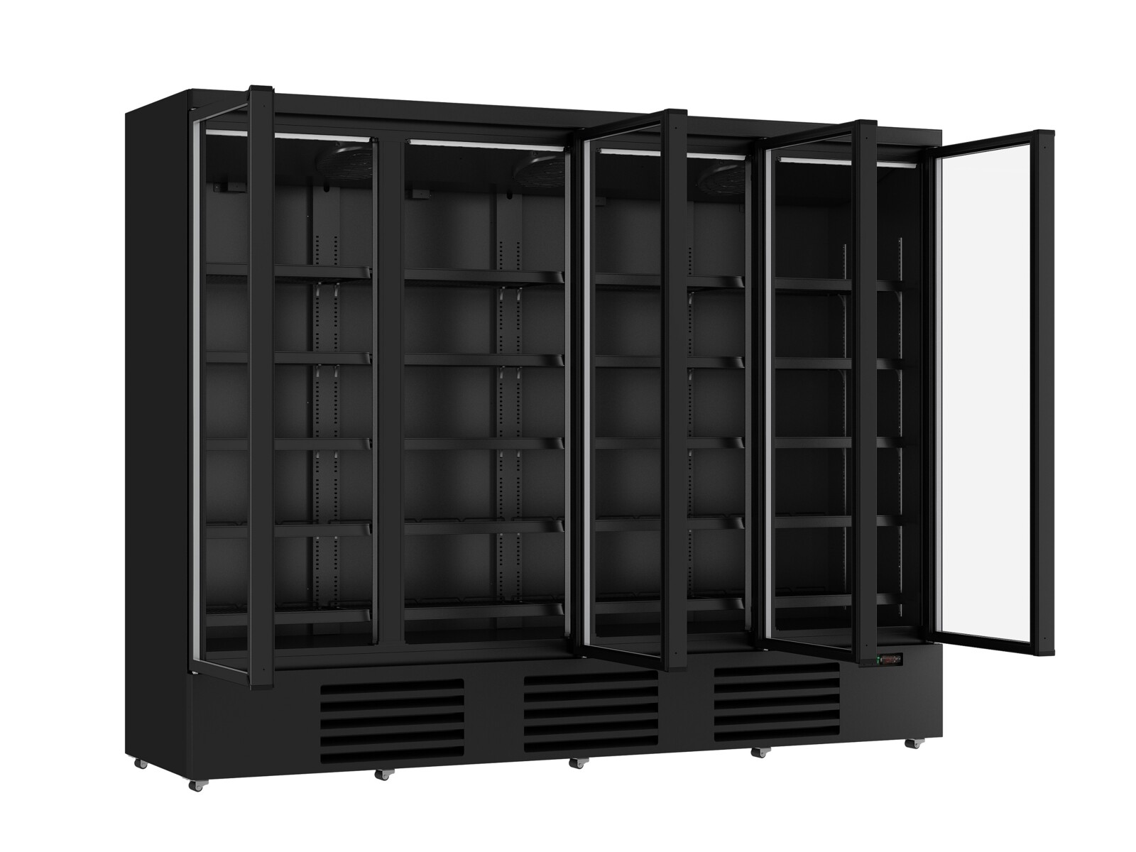 Combisteel 4 Glass Door Refrigerator 2025L Black JDE-2025R BL 2