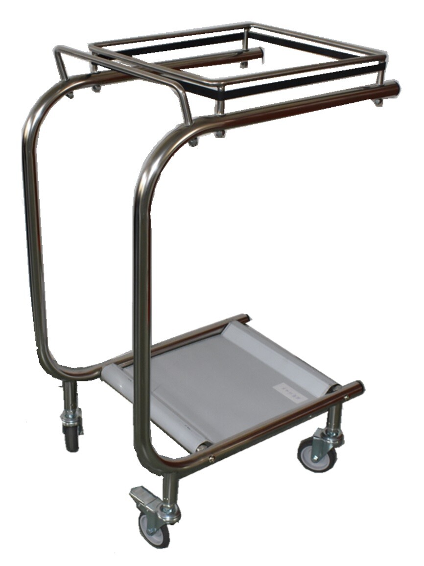 Combisteel Mobile Trash Bag Holder, Stainless Steel, 350mm Width 1