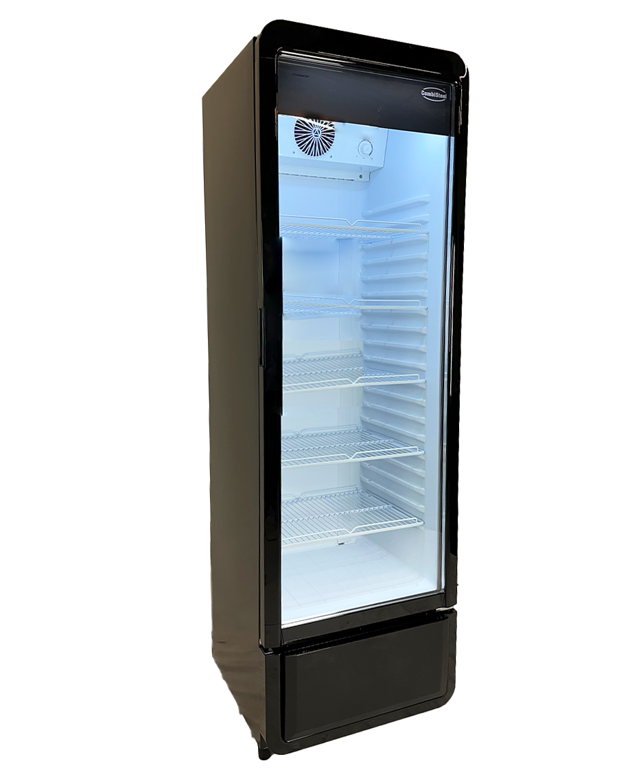 Combisteel Glass Door Refrigerator PIB-280R, 280L, Black 4