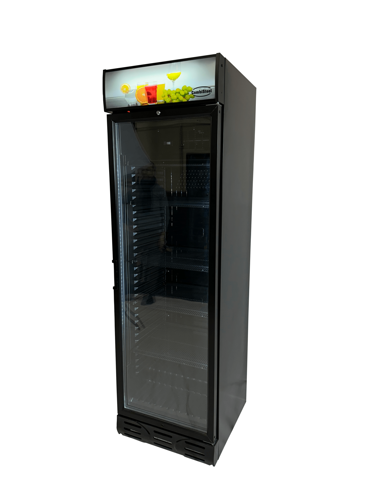 Combisteel Black Glass Door Refrigerator 382L, Single Door 3