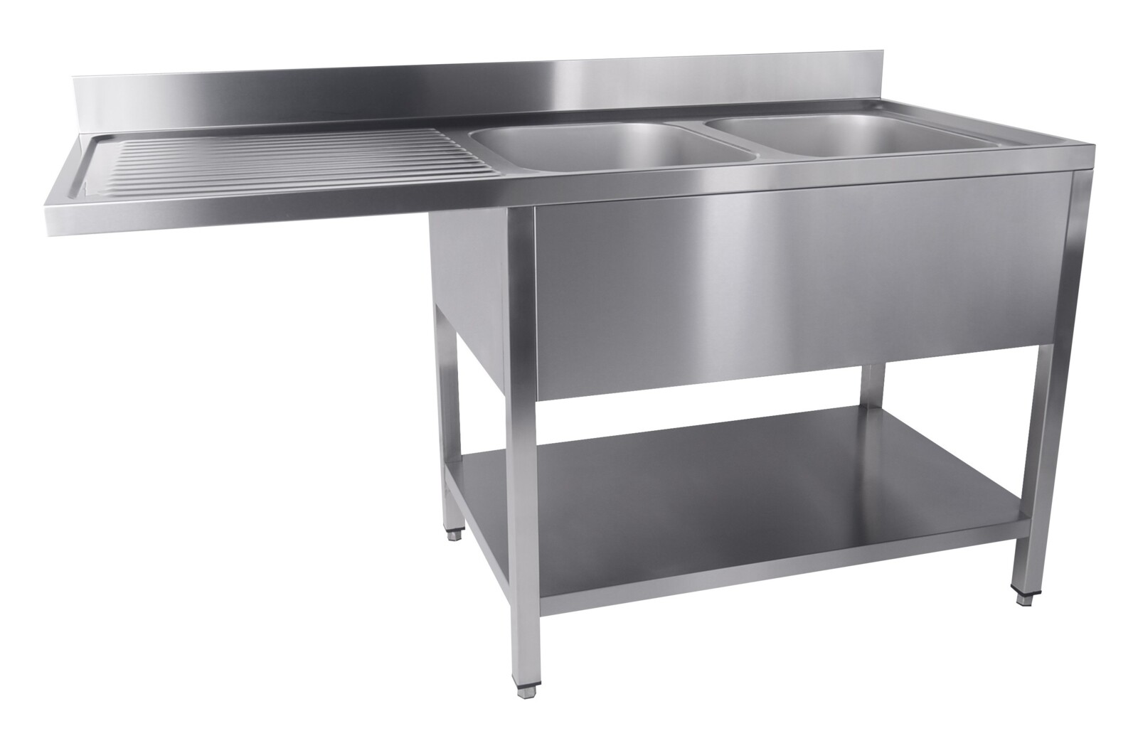Combisteel Sink Unit with Dishwasher Shelf 1600mm, Right Basin 1