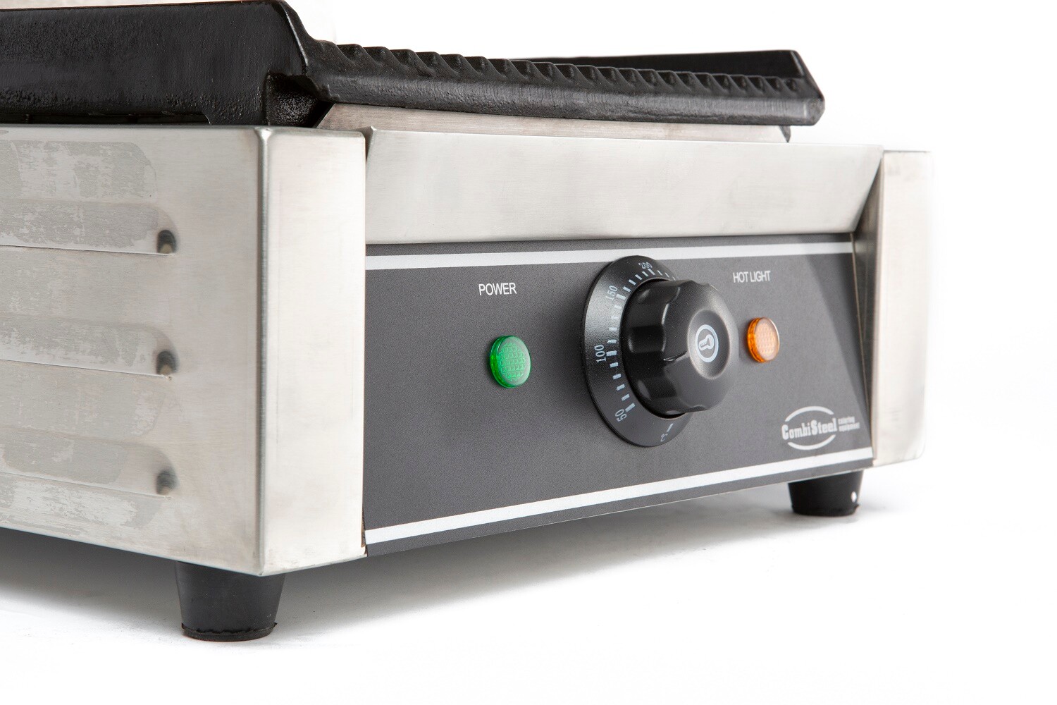 Combisteel Contact Grill Single 1.8kW Tabletop Ribbed 4