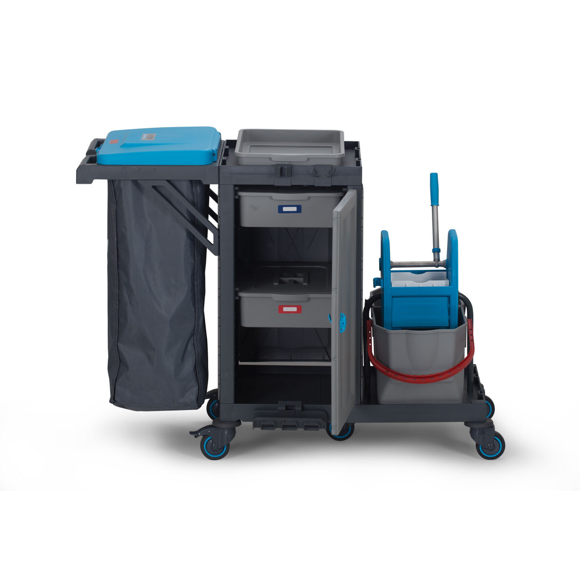 Procart 317 Cleaning Trolley with 2x25L Buckets & Wringer 3