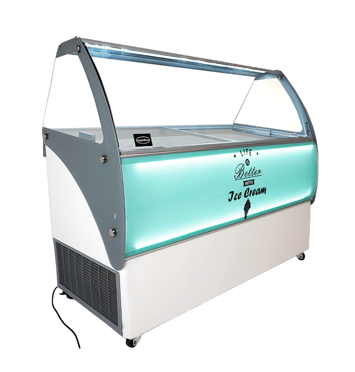 Combisteel Ice Cream Display Curacao 10x5 Ltr, Mobile Static Cooling 4
