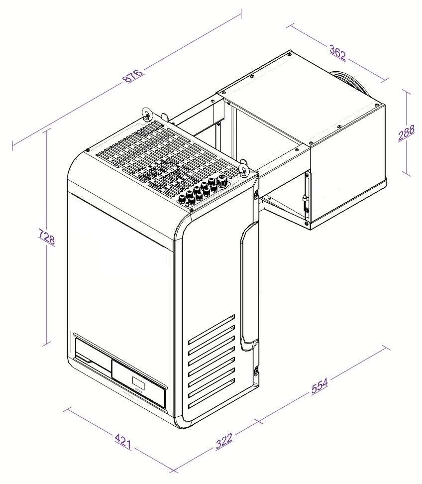 Combisteel Positive Wall-Mounted Refrigeration Unit 9.6-19.9 m³ 3