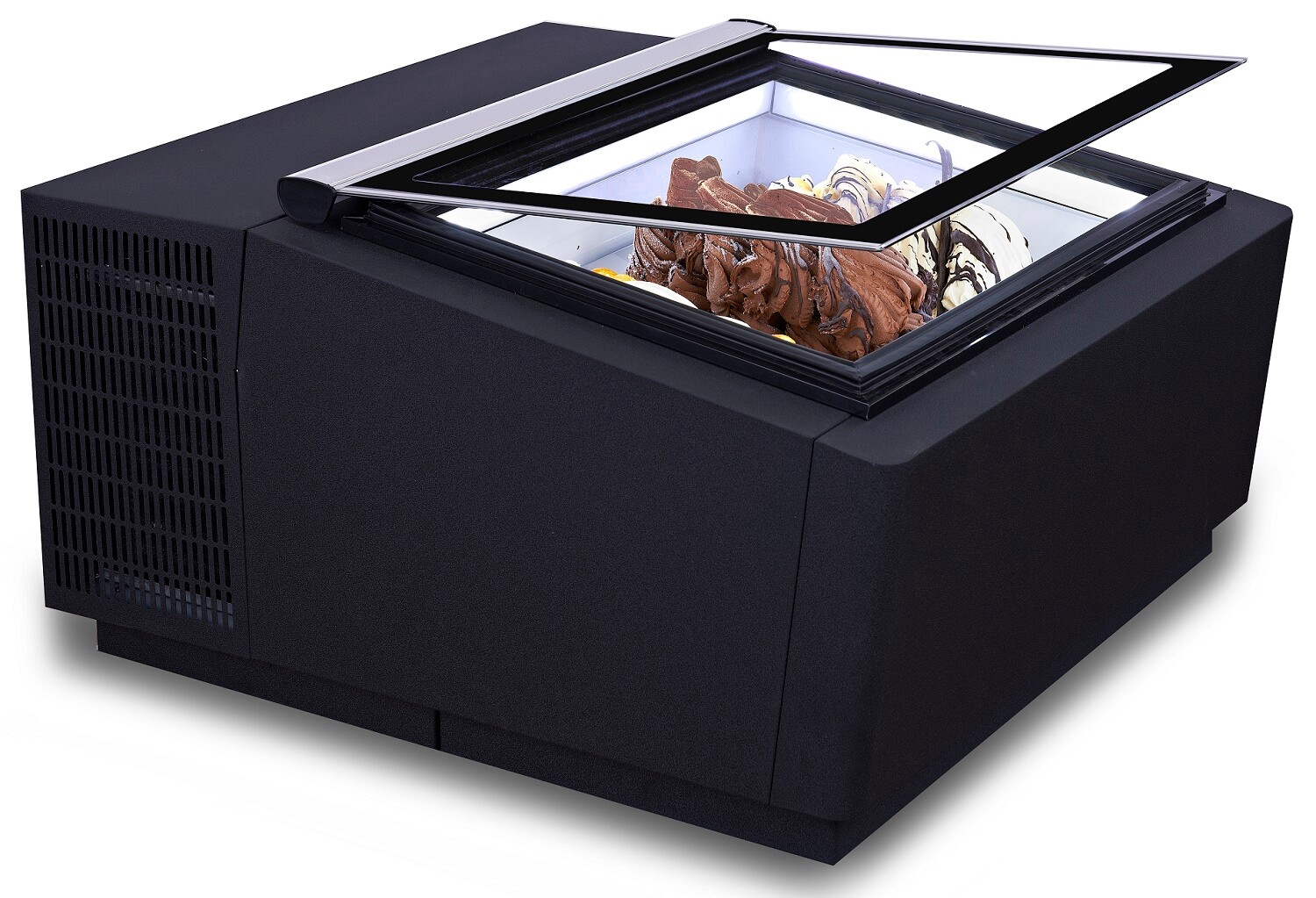 Combisteel Countertop Ice Cream Display Black, 3x5L Capacity 2