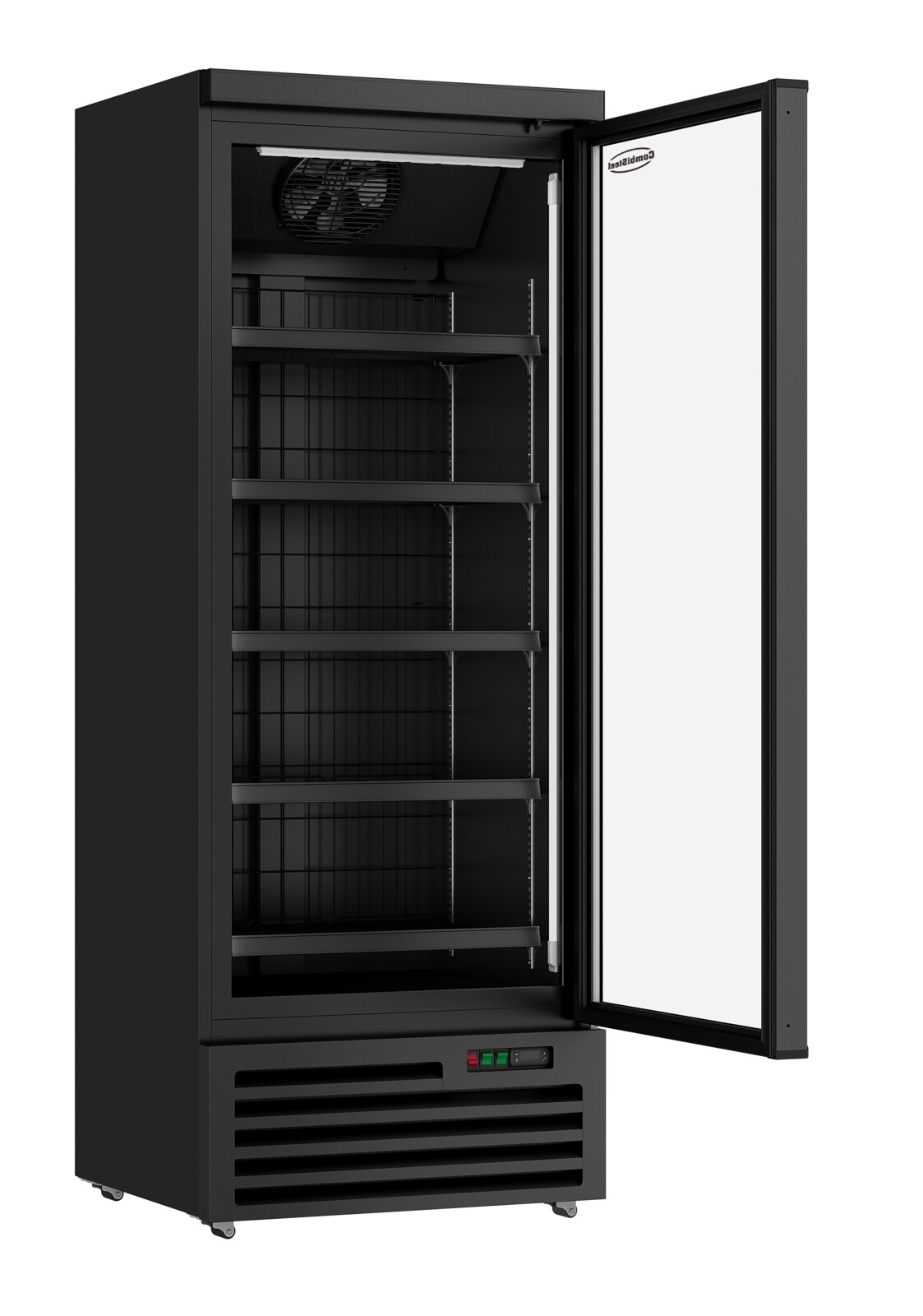 Combisteel Single Glass Door Freezer 600L Black JDE-600F BL 2