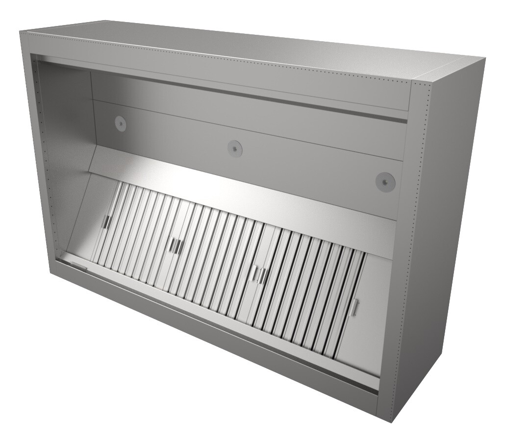 Combisteel 3000mm Induction Box Model with 5 Filters, Stainless Steel 2