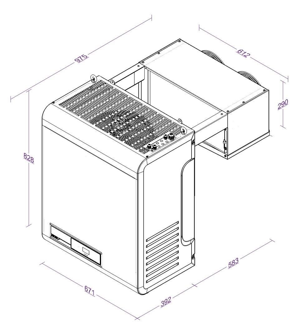 Combisteel Wall-Mounted Positive Unit 13.2-27.6 m³, Bluetooth Connected 3
