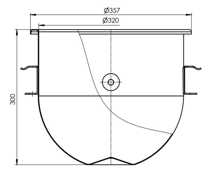 Combisteel Mixing Bowl 320mm Diameter, 300mm Height 2