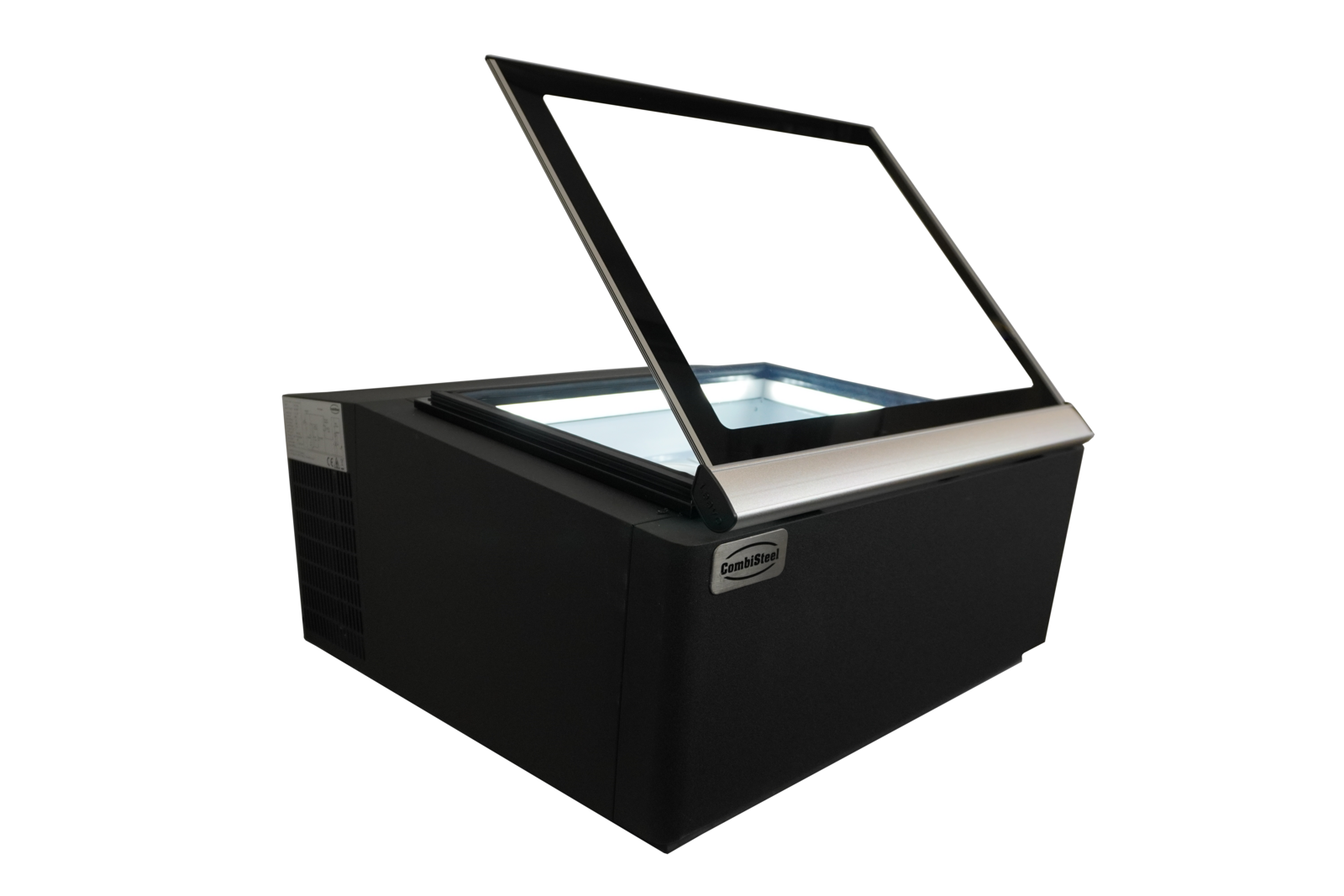 Combisteel Countertop Ice Cream Display Black 670mm, LED Lighting 5