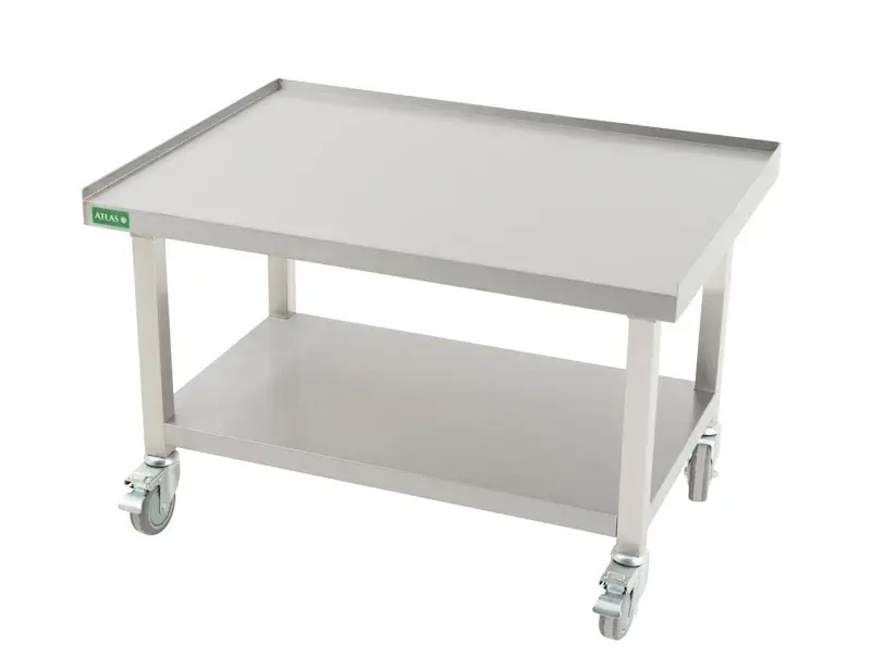 Atlas ES910 Equipment Stand 910x650x600mm Stainless Steel Mobile 1