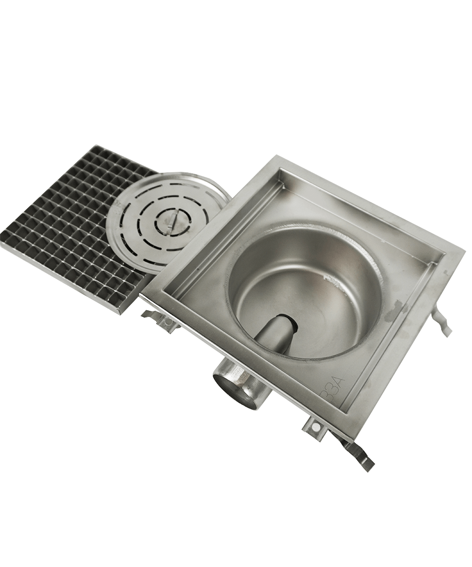Combisteel Floor Grid 300x300mm, Stainless Steel, DN 70 Drain 5