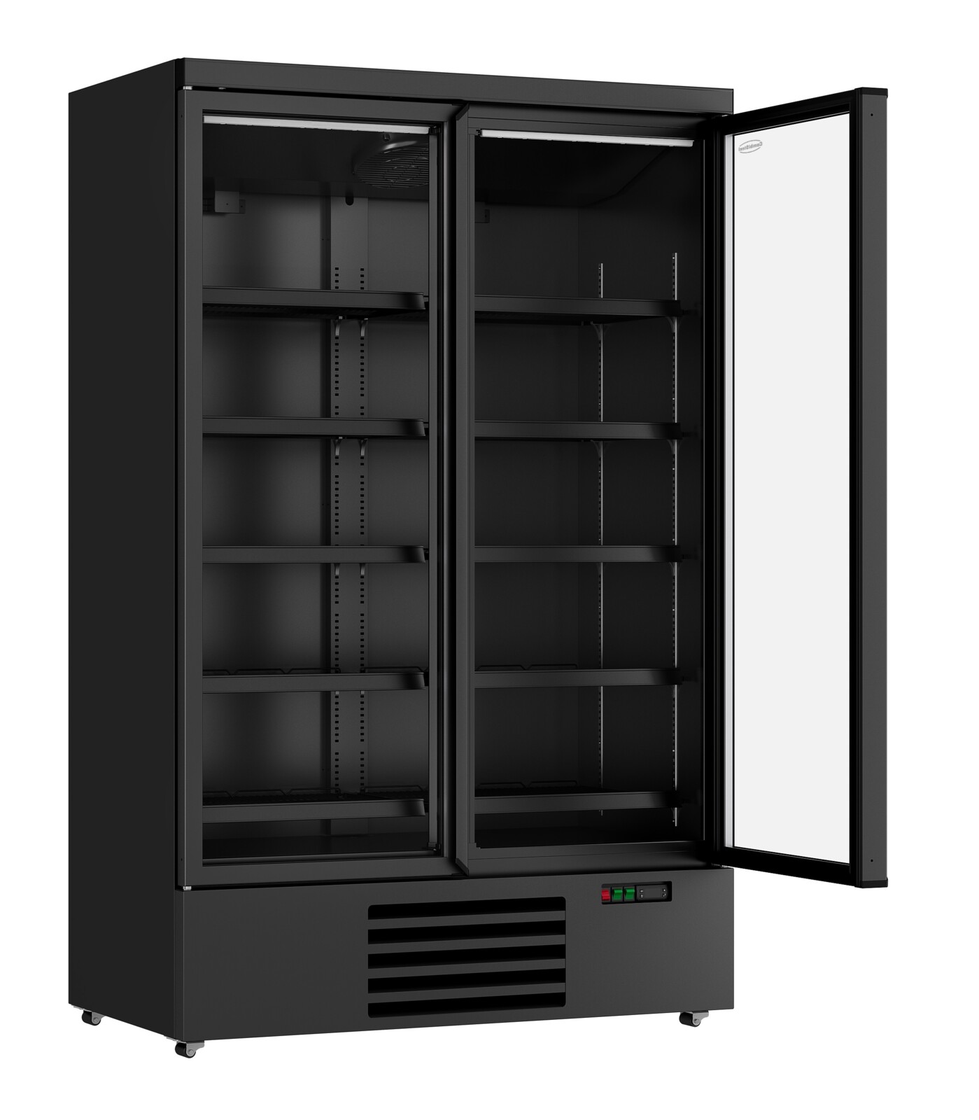 Combisteel Glass Door Refrigerator 1000L, Black, JDE-1000R BL 2