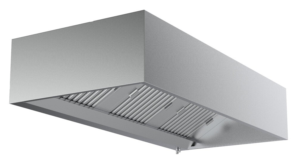 Combisteel Wall-Mounted Hood Box 2400x950mm, 4 Filters 1
