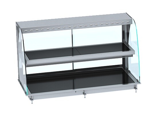 Combisteel Drop-In Heated Ceramic Display, 4 GN 1/1, Black 1