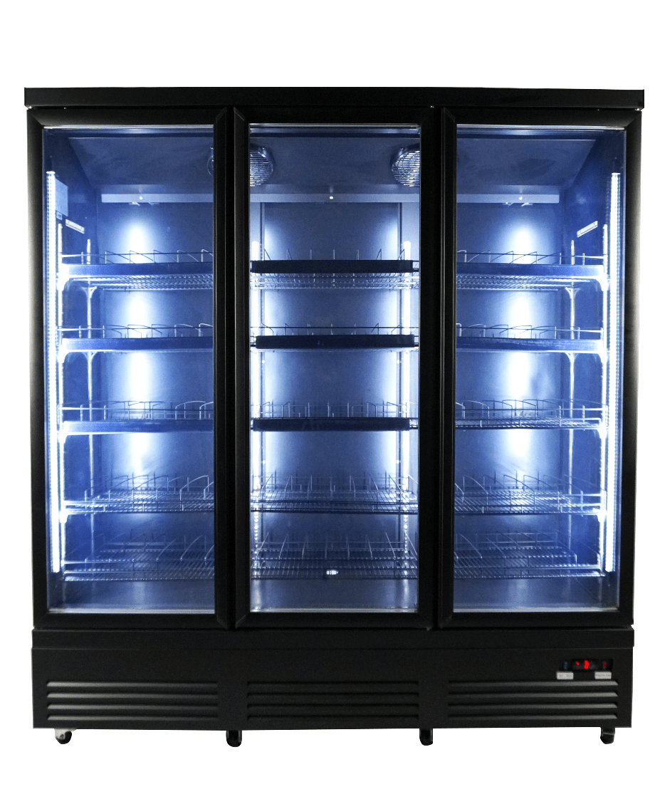 Combisteel Triple Glass Door Refrigerator 1600L Black CEB-1600R BL 2