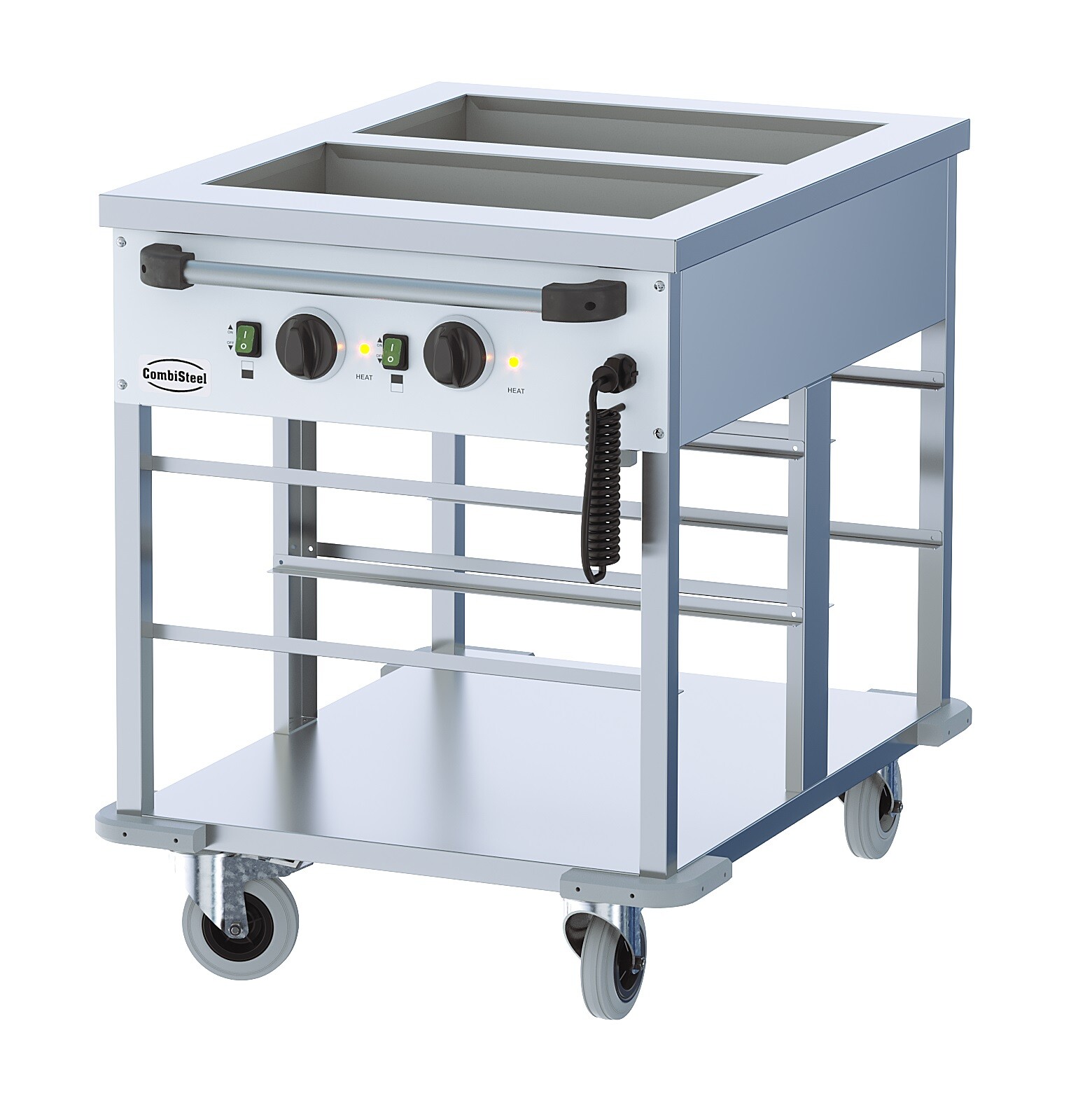 Combisteel Bain-Marie Trolley 2x GN 1/1, Electric, Mobile 2